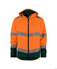Dassy Malaga Softshelljas met afneembare capuchon in Hi-vis kleuren