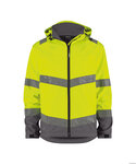 Dassy Malaga Softshelljas met afneembare capuchon in Hi-vis kleuren